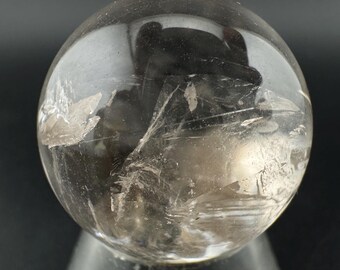 28mm Golden Rutilated Quartz Crystal Sphere | Natural Polished Gemstone Ball for Meditation & Display
