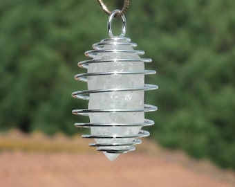 Double terminated Quartz pendant