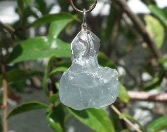 Celestite necklace / Celestite crystal / Blue celestite