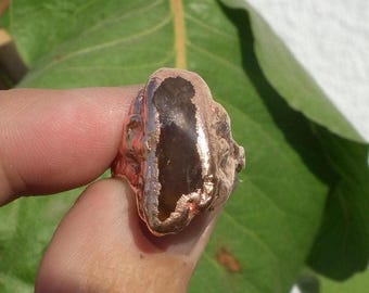 Citrine ring / Electroformed copper ring