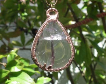 Electroformed copper Ametrine pendant