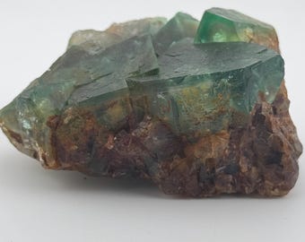 Natural Green Fluorite Crystal Cluster Raw Cubic Gemstone Rainbow Druzy Specimen for Healing Meditation Decor