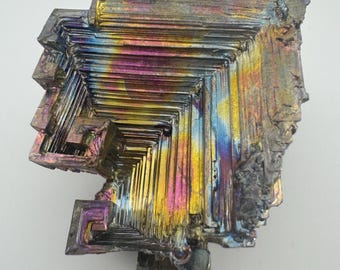 Natural Bismuth Crystal Tower Large Raw Rough AAA Grade Rainbow Iridescent Geode Spiritual Healing Mineral Display