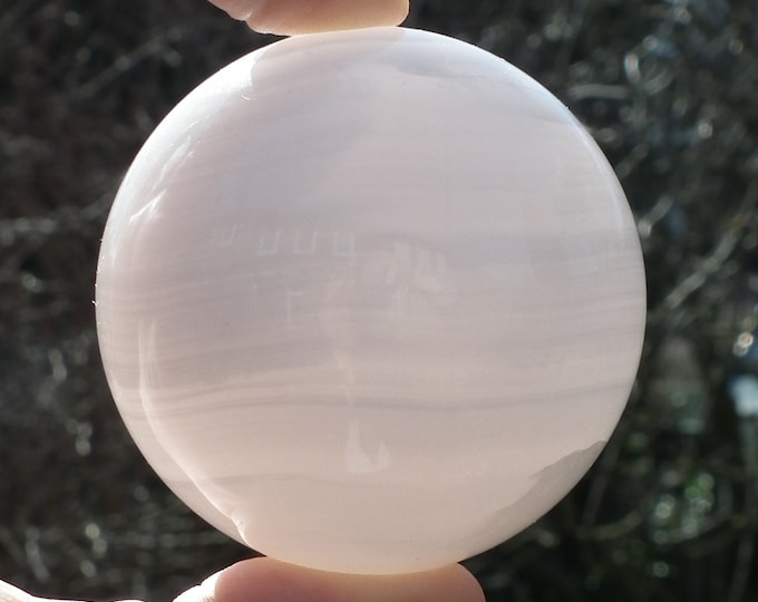 Pink mangano calcite sphere / 63mm