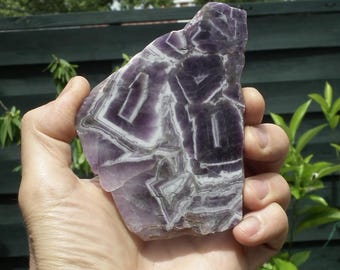 Chevron Amethyst polished freeform