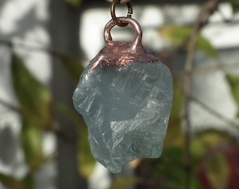 Electroformed Copper Celestine pendant