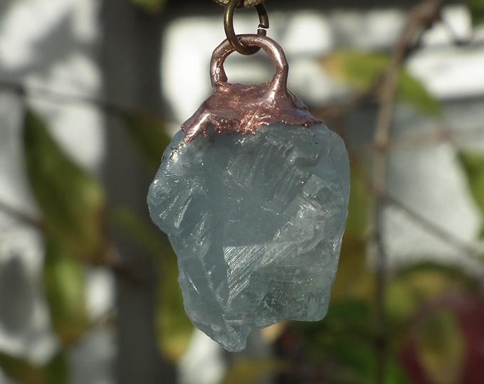 Electroformed Copper Celestine pendant