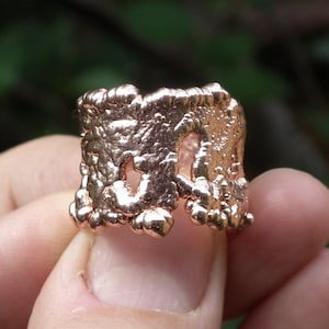 Copper ring men / Mens copper ring / Electroformed ring