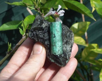 Raw emerald crystal // Rough emerald
