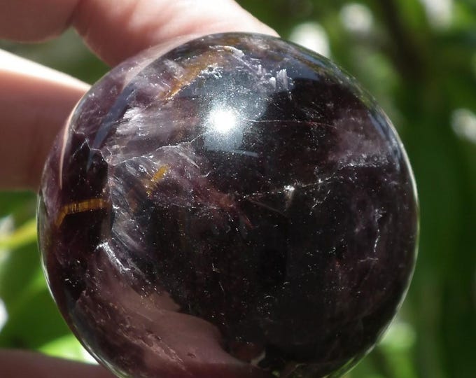 Super seven Sphere // amethyst cacoxenite // super 7 crystal // Melody stone