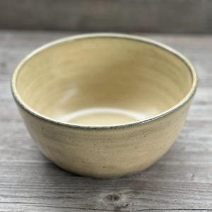 Pottery Soup or Cereal Bowl, handmade with Birch  glaze on dark clay **Made to Order**