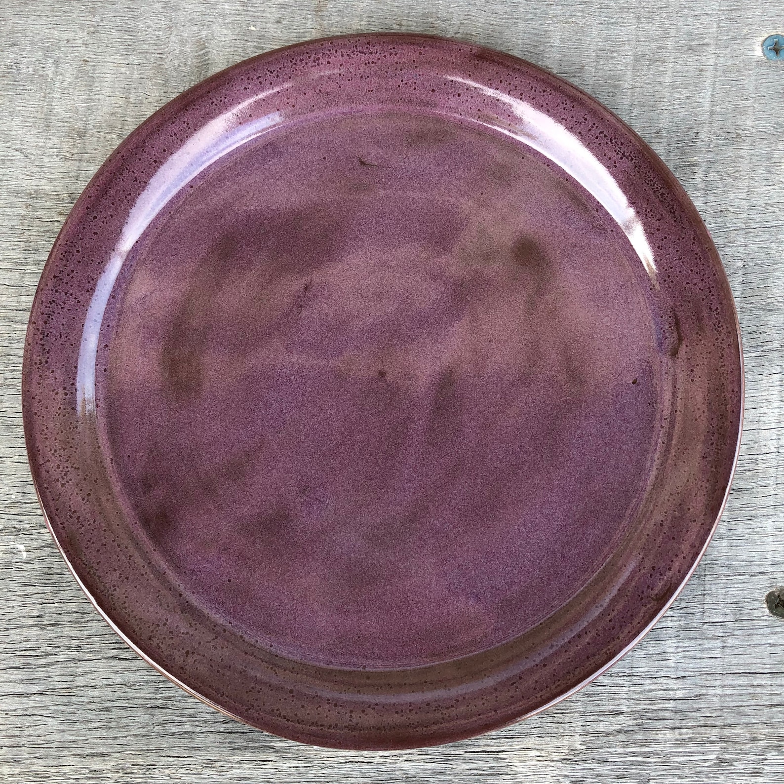 Purple Pottery Dinner Plates Set of Four Made to Order Etsy Sweden