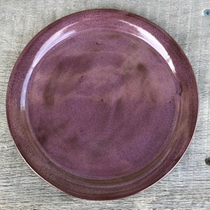 Purple Pottery Dinner Plates Set of Four made to order image 4