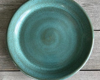 Pottery Salad Plate. Wheel Thrown, Stoneware Pottery **Made to order**