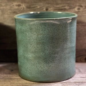 Utensil Holder, Ceramic Utensil Crock, Kitchen Storage Jar made to order Tourmaline