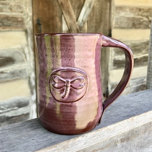 Purple Dragonfly Pottery Handcrafted Mug **Made to Order**