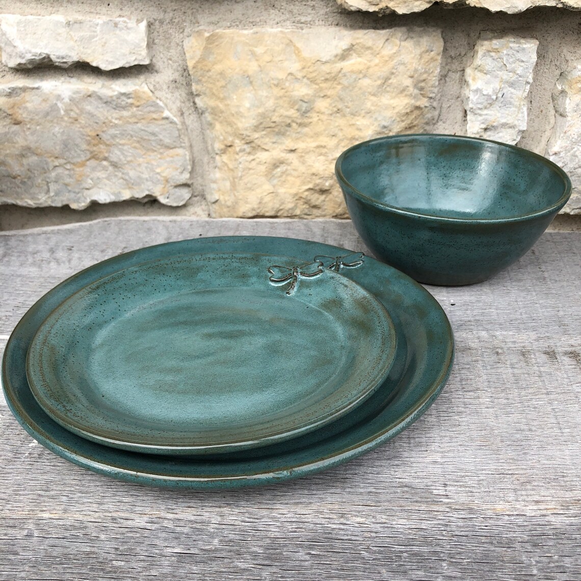 Dragonfly Stoneware Planter main image 1