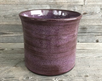 Utensil Holder, Ceramic Utensil Crock, Kitchen Storage Jar made to order