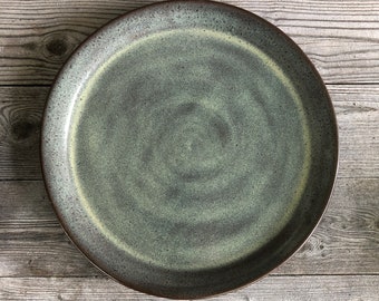 Pottery Dinner Plate on dark clay **Made to order**