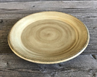 Pottery Salad Plate. Wheel Thrown, Stoneware Pottery made to order