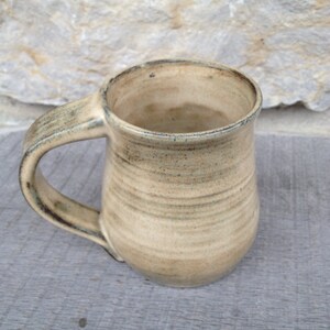 Handmade Pottery Mug on dark clay with birch glaze made to order image 3