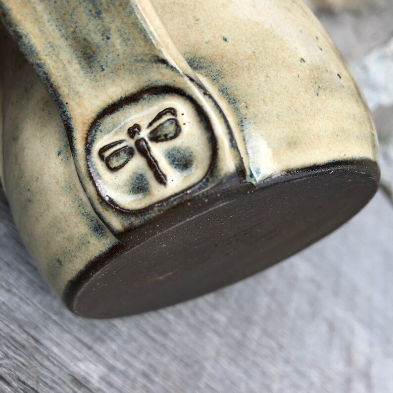 Handmade Pottery Mug on dark clay with birch glaze made to order image 4