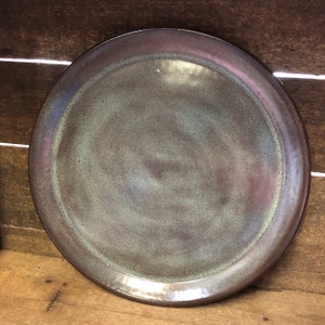 Handmade pottery dinner plates... Set of four mix and match made to order Iron Lustre