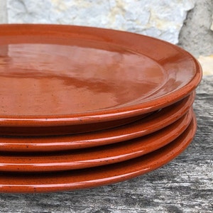 Sienna Speckle Pottery Dinner Plates Set of Four made to order