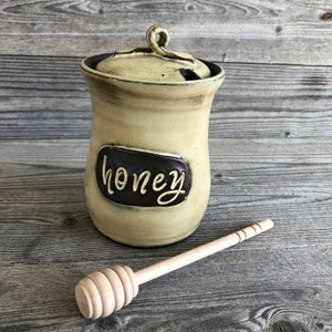 Honey Pot, honeypot handmade pottery honey jar made to order image 5