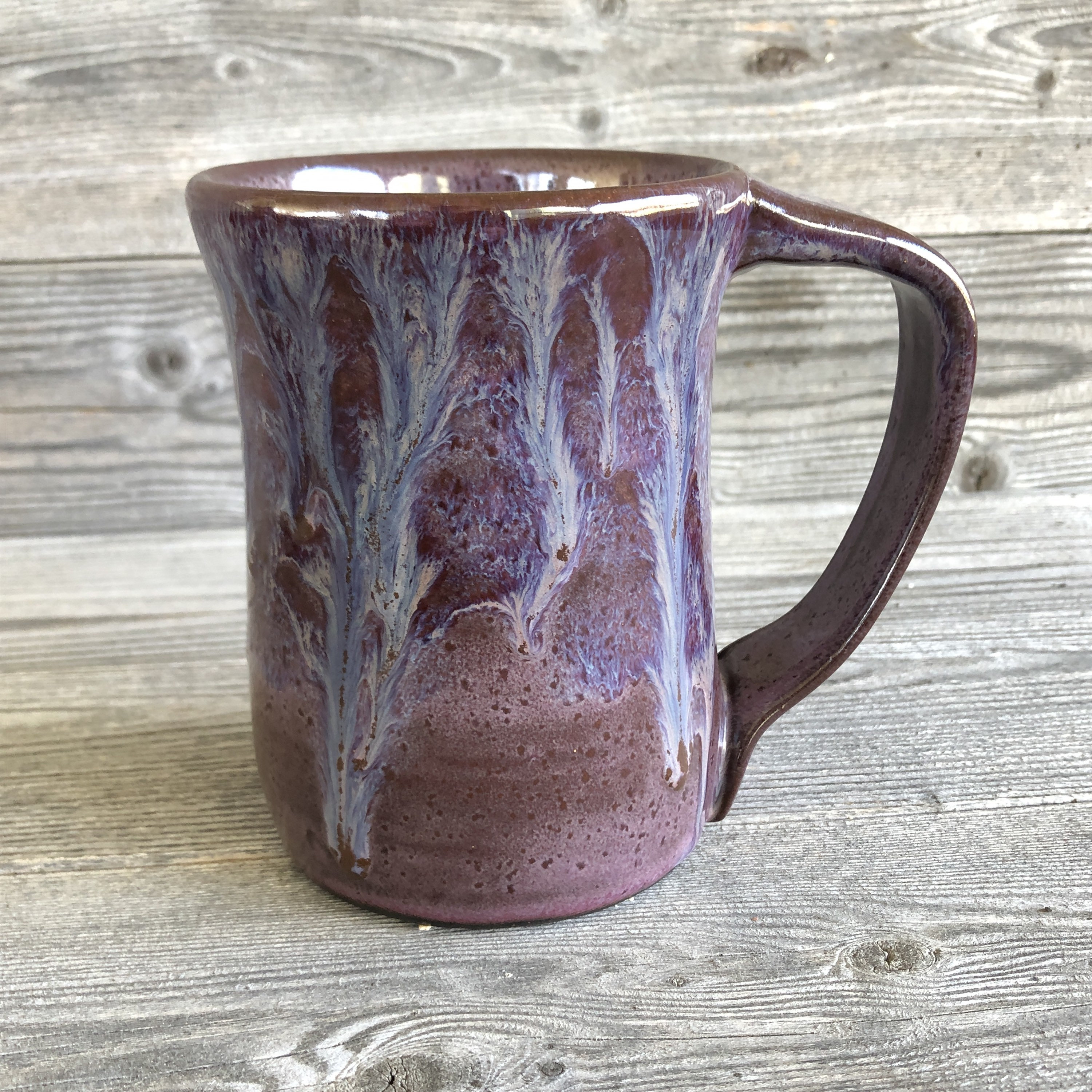 Purple Wide Mouthed Swirl Mug - Handmade Pottery Mug Set — Jill