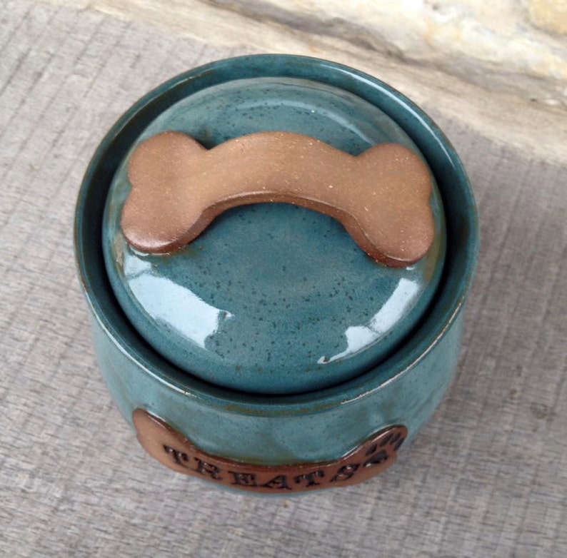 Dog Treat Jar Pottery Dog Treat Canister Made to Order Etsy Canada