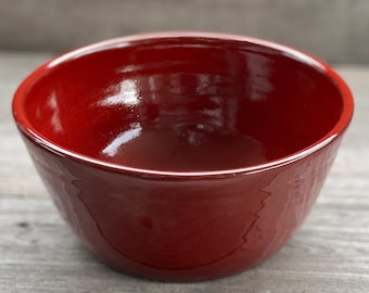Handmade Red Pottery Cereal, Soup, Salad Bowl:  Rustic Kitchenware  **Made to Order**