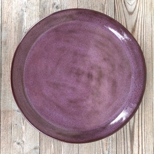 Purple Pottery Dinner Plates Set of Four made to order image 6