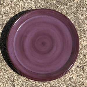 Purple Pottery Dinner Plates Set of Four made to order image 8