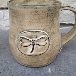 Dragonfly beautifully handcrafted pottery mug made to order image 4