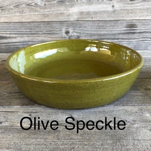 Set of FOUR Pasta Bowls, Buddha Bowls, Power Bowls handmade pottery bowls Made To Order olive speckle