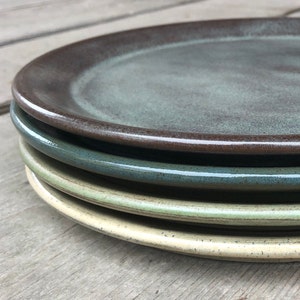 Handmade pottery dinner plates... Set of four mix and match made to order one of each