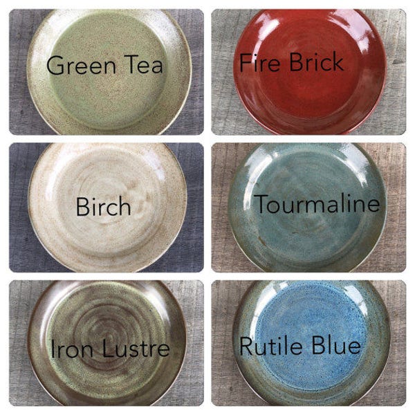 Pottery Dinner Plates Etsy