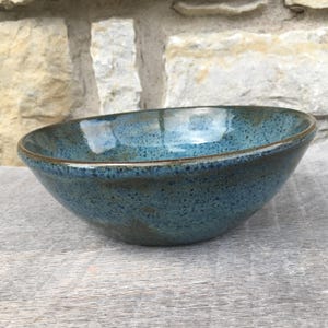 Blue Pottery Bowl Handmade Soup or Cereal Bowl Made to Order - Etsy