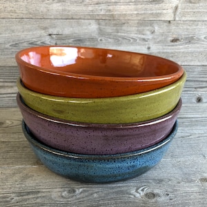 Set of FOUR Pasta Bowls, Buddha Bowls, Power Bowls handmade pottery bowls Made To Order image 3