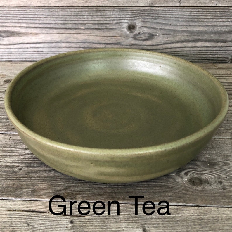 Set of FOUR Pasta Bowls, Buddha Bowls, Power Bowls handmade pottery bowls Made To Order Green Tea