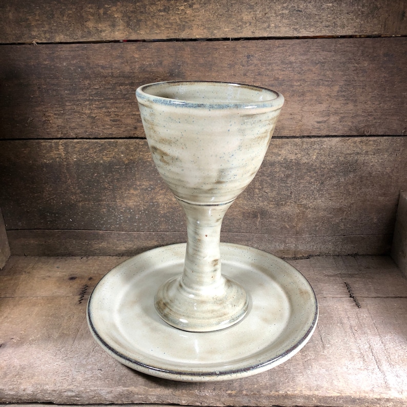 Communion plate and chalice set. Handmade Pottery Made to Order image 2