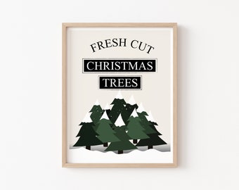 Christmas Tree Print, Holiday wall decor, Christmas sign, Christmas quote print, Christmas digital download