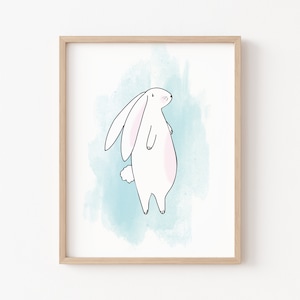 Woodland Bunny Print: Nursery Decor (Digital Download)