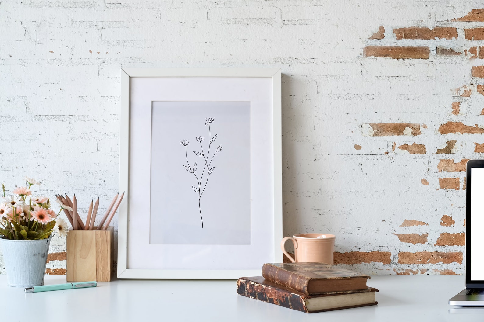 Minimal Flower Print Minimal Flower Printable Minimal Wall | Etsy