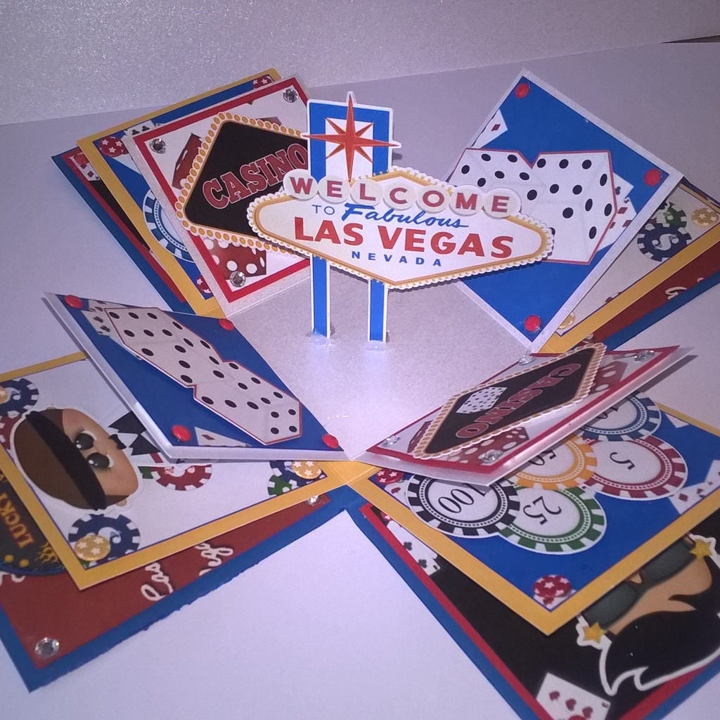 Las Vegas exploding box Las Vegas Explosion box Keepsake Etsy