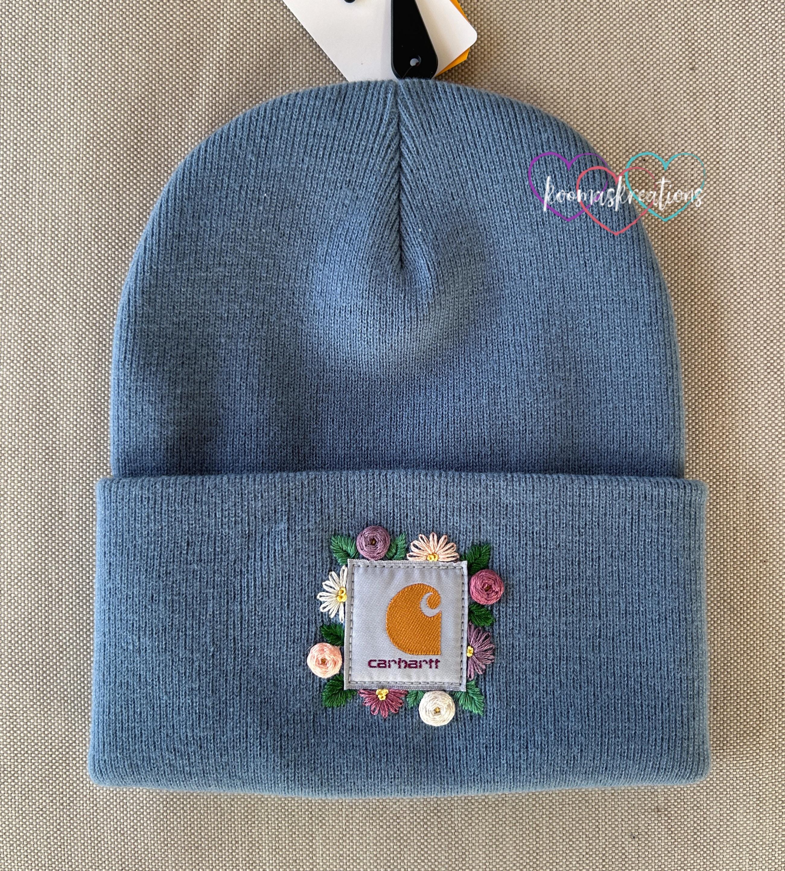 Hand embroidered carhartt lemongrass beanie Carhartt® Watch Cap 2.0 Embroidery Beanie – Mato & Hash main image 2