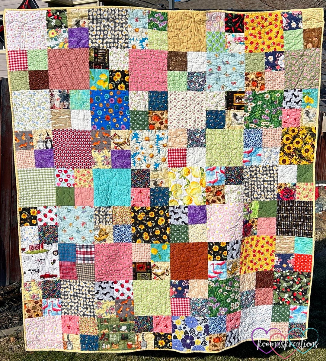 Our “comfy Patches” Quilt, Handmade Quilt, Scrappy Quilt, Lap Quilt ...