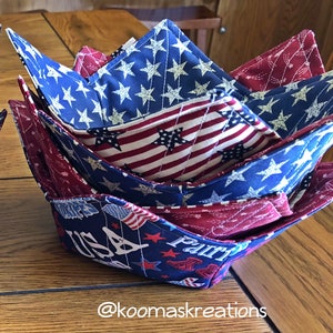 STARS & STRIPES!!!  Gifts Bowl Cozies, Independent Theme Bowl Cozy, Patriotic, Stars and Stripes, Americana, Pot Holder