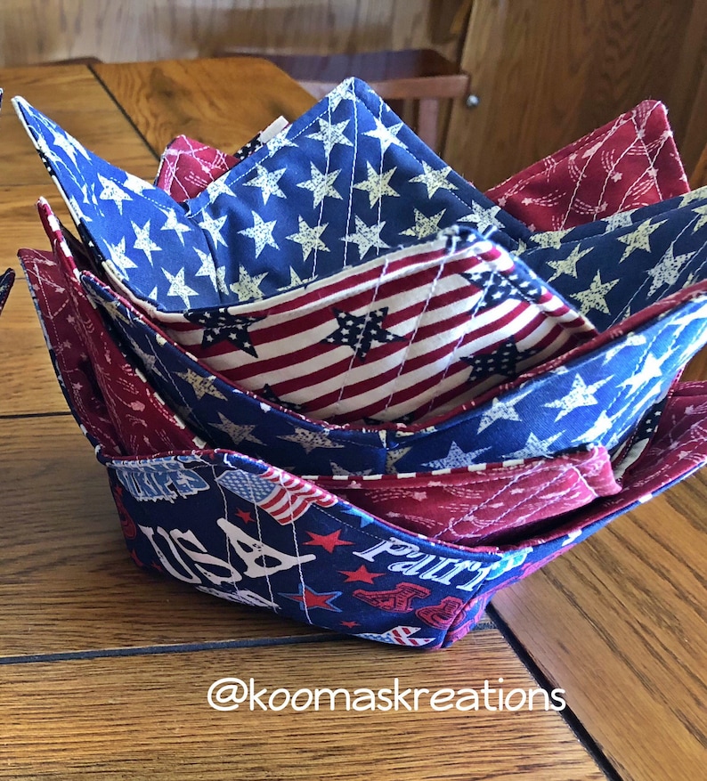 Pot Holder Patriotic Gifts Bowl Cozies STARS /& STRIPES!! Stars and Stripes Independent Theme Bowl Cozy